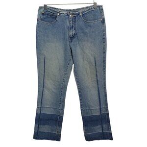 Route 66 Jeans Womens 8 Low Rise Straight Leg Y2K Boho Denim Bottoms Blue